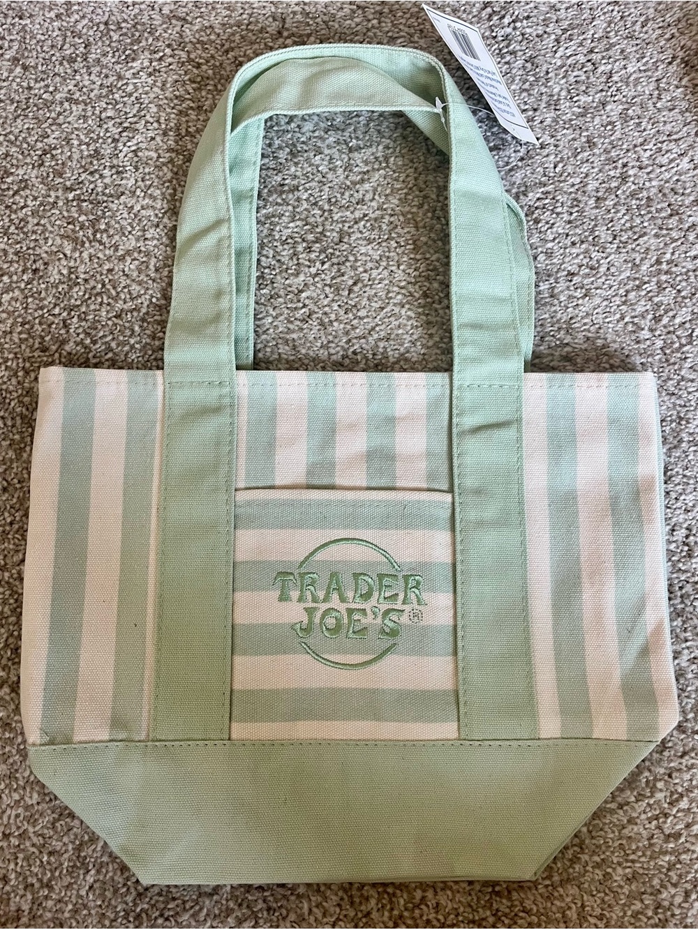 Trader Joe’s Striped Mini Canvas Tote Bag
